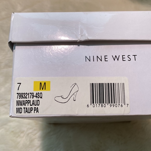 Nine West Patent Leather Nude Taupe Heels - Picture 8 of 8